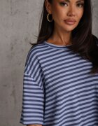jumelle Set din viscoză oversize pentru vară: T-shirt și pantaloni scurți Omiche Albastru