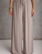 jumelle Set fluid de vară cu vâscoză bluză și pantaloni wide leg Nanassa Bej
