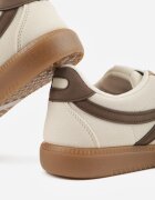 jumelle Sneakers Zitora Bej cu maro