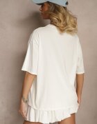 jumelle T-shirt Bej deschis din Bumbac Decorat cu o inimă Ranira