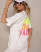jumelle Tricou Alb din Bumbac și cu Imprimeu Xalauri