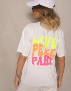 jumelle Tricou Alb din Bumbac și cu Imprimeu Xalauri