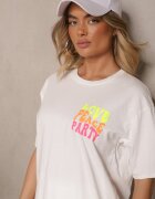 jumelle Tricou Alb din Bumbac și cu Imprimeu Xalauri