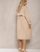 jus de pom Palton Bej Trenci Oversize Flilia