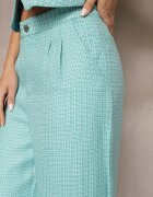 jusdepom Pantaloni Albaștri Larși De costum High Waist Tamarixia