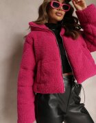jusdepom Jachetă Fucsia tip blană Teddy Voicha