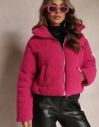 jusdepom Jachetă Fucsia tip blană Teddy Voicha