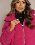 jusdepom Jachetă Fucsia tip blană Teddy Voicha
