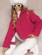 jusdepom Jachetă Fucsia tip blană Teddy Voicha