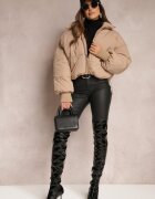 jusdepom Jachetă matlasată boxy oversize bej Isatti
