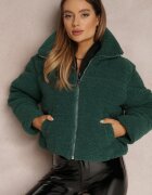 jusdepom Jachetă Verde Blană artificială Teddy Voicha