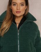 jusdepom Jachetă Verde Blană artificială Teddy Voicha
