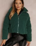 jusdepom Jachetă Verde Blană artificială Teddy Voicha