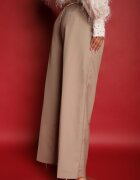 jusdepom Pantaloni Bej de Costum Largi cu Talie Înaltă Nallineme