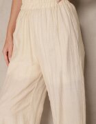 jusdepom Pantaloni Bej deschis din Viscoză Palazzo High Waist cu In Linaselia