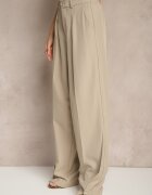 jusdepom Pantaloni Bej Eleganti High Waist Annavia