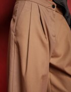 jusdepom Pantaloni de costum Bej închis largi cu talie înaltă Nallineme