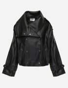 k-zell Geacă de tranziție ramonescă în stil geci bomber cu guler high neck Chamena Neagră