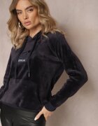 kamaella Bluză de velur căptușită bleumarin tip cangur cu imprimeu Meluia