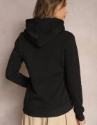 kamaella Bluză tip cangur Neagră căptușită cu fleece cu imprimeu decorativ Elili