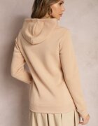 kamaella Bluză tip hanorac Bej căptușită cu fleece cu imprimeu decorativ Elili
