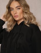 kamaella Bluză tricotată neagră călduroasă cu imprimeu Invta