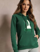 kamaella Bluză Verde cu Glugă și Imprimeu Decorativ Kliorre