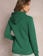 kamaella Bluză Verde cu Glugă și Imprimeu Decorativ Kliorre