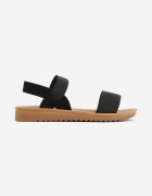 kang you Sandale minimaliste cu dungi elastice Ollaia Negre