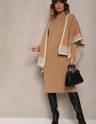  Komplet Bej Tricotat din Viscoză Rochie și Cardigan Ilandriel
