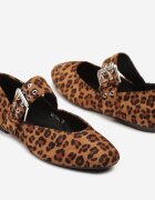 l.day Balerini cu imprimeu leopard cu curea cu cataramă mare Tastia