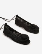 la flor Balerine Negre cu fața ajurată decorate cu floare 3D Cleiria