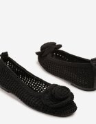 la flor Balerine Negre cu fața ajurată decorate cu floare 3D Cleiria