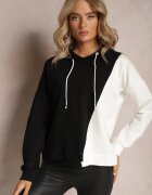 las garras Bluza din bumbac neagră cu glugă și manșete Ardente