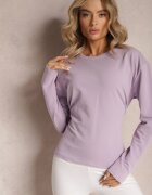 las garras Bluza Mov Deschisă De Bumbac Cu Legătură Decorativă Fanarita