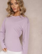 las garras Bluza Mov Deschisă De Bumbac Cu Legătură Decorativă Fanarita