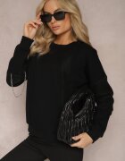 las garras Bluza Neagră de bumbac cu lanț Eleutia