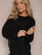las garras Bluza Neagră de bumbac cu lanț Eleutia