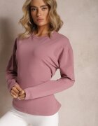 las garras Bluză Roz închis din bumbac cu legătură decorativă Fanarita