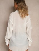 lefon Cămașă Bej deschis din Modal Decorată cu Buzunare Mavalleine