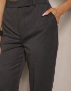 lefon Pantaloni eleganti evazați cu Viscoză talie înaltă Gelobina gri închis