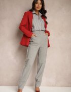lefon Pantaloni Gri de costum High Waist Palvia