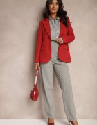 lefon Pantaloni Gri de costum High Waist Palvia