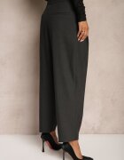 lefon Pantaloni Gri închis stil costum High Waist Relessa