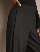 lefon Pantaloni Gri închis stil costum High Waist Relessa