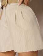 lefon Pantaloni scurți Bej High Waist Cu fermoar Tiamarella