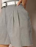 lefon Pantaloni scurți Gri High Waist Cu fermoar Tiamarella