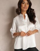 lily rose Bluză Albă cu Decolteu Adânc și Spate Alungit Nilani