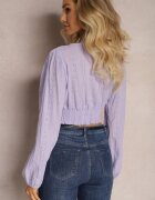 lily rose Bluză Violet Brodată din Bumbac Khonelle
