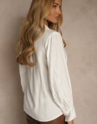 lily rose Cămașă Albă cu Mâneci Decorative din Țesătură Plisată Zemona